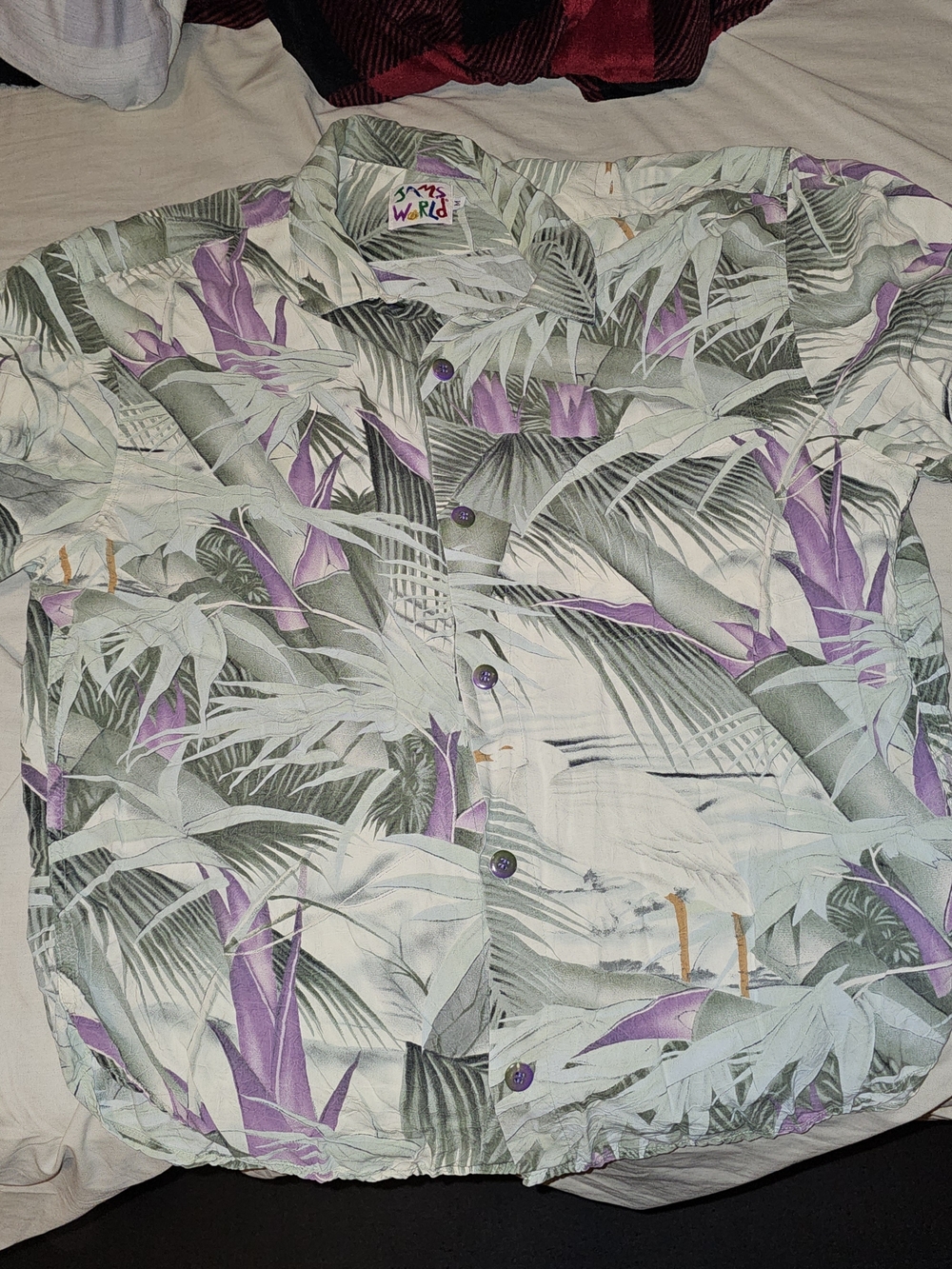 Jams World Men's Medium Short-Sleeve Button Up